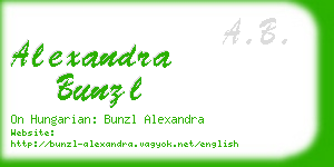 alexandra bunzl business card